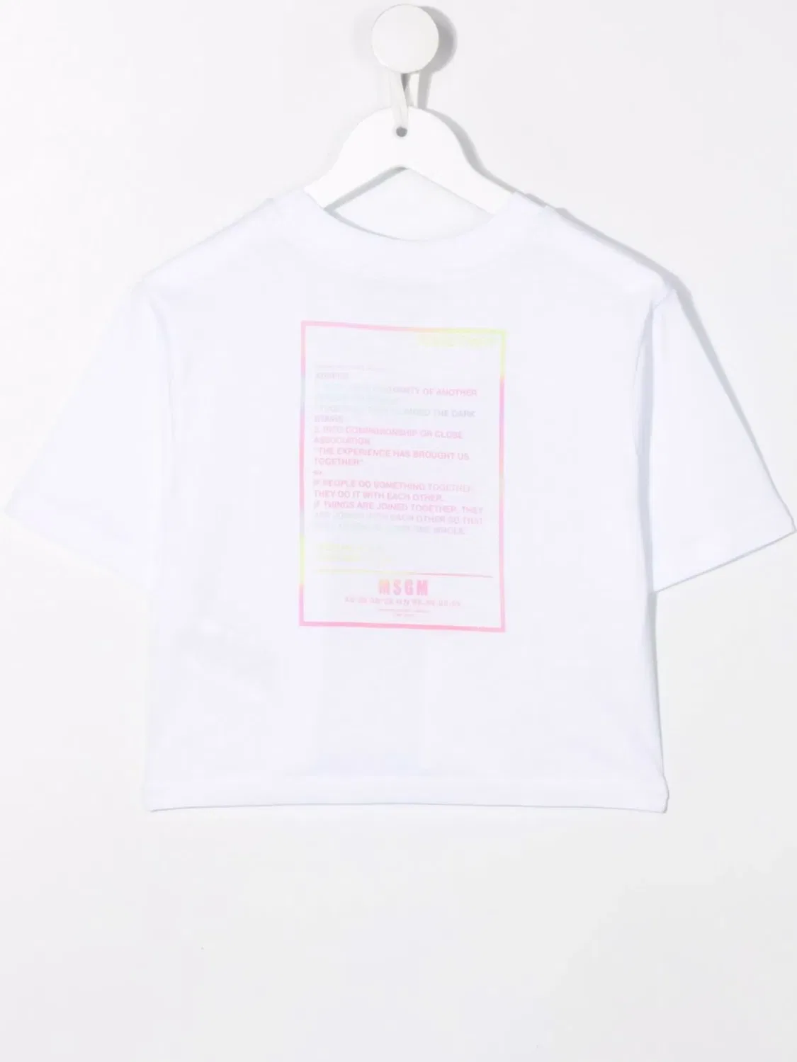Красивая футболка с графическим принтом MSGM, белый — фото 3