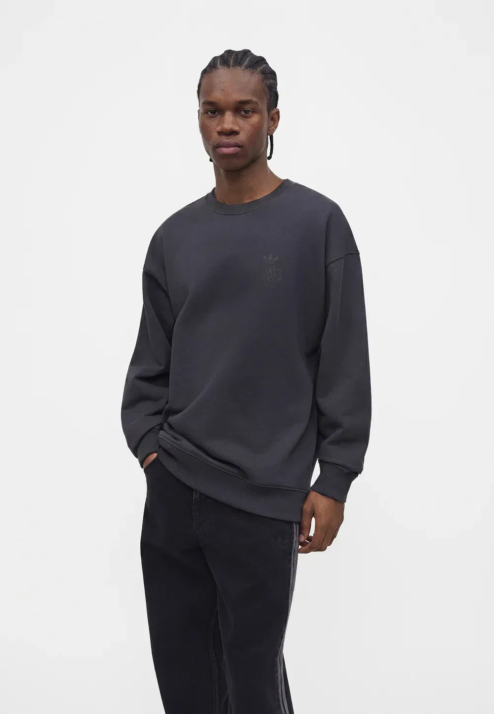 Унисекс толстовка для команды Берлина Adidas Originals, Carbon — фото 4