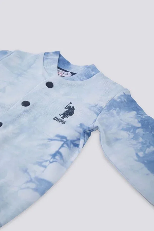 Детский кардиган для девочек с принтом U.S. Polo Assn., Blue Batic — фото 3