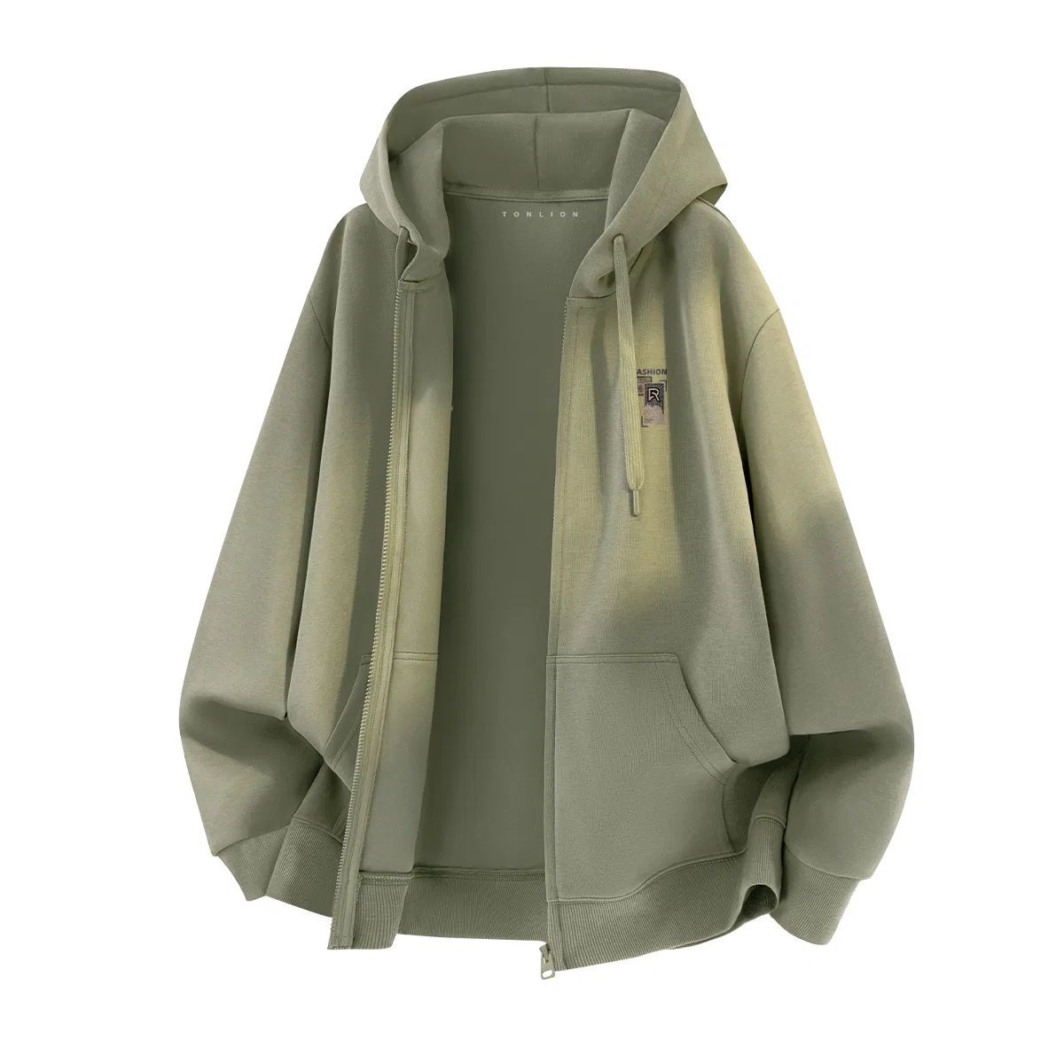 Детский худи с капюшоном Tonlion, Grey Bean Green