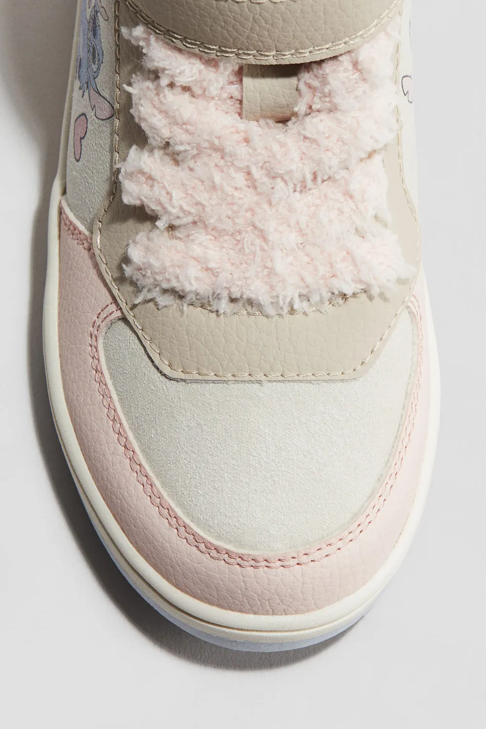 Кроссовки детские с утеплителем Hi-top H&M, Beige/Lilo & Stitch — фото 2