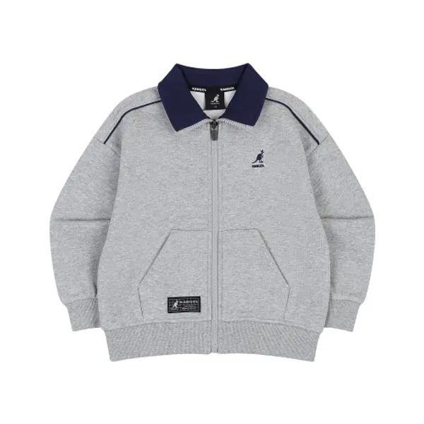 Водолазка с воротником с контрастной окантовкой, qd 0001, Kangol Kids, меланжевый серый