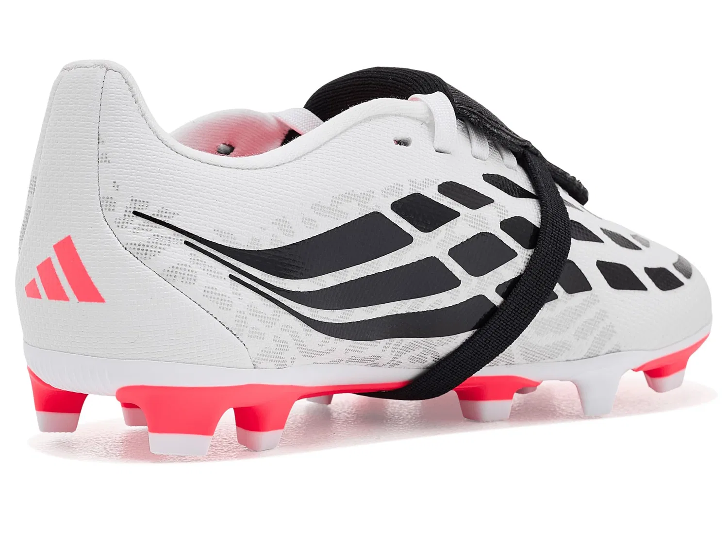 Бутсы Predator Club Fold-Over Tongue Firm/Multi Ground Football Boots (для маленьких и больших детей) Adidas Kids, White/Solar Turbo/Black 1 — фото 4