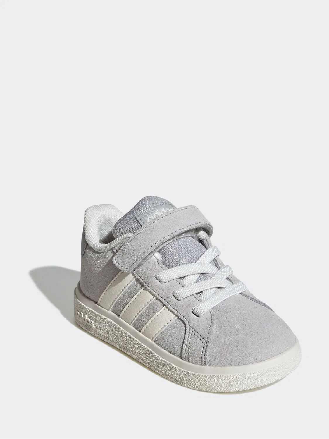 Кроссовки, эластичная шнуровка, Grand Court 2.0 adidas, серый — фото 3