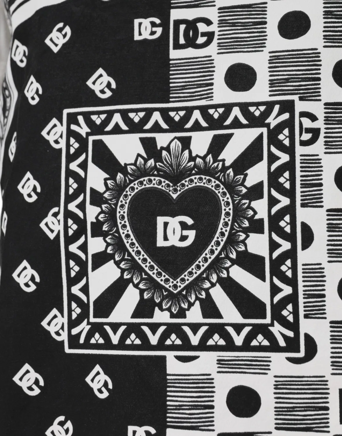 Мужская футболка с коротким рукавом и принтом White Bandana Print Dolce & Gabbana, White — фото 4