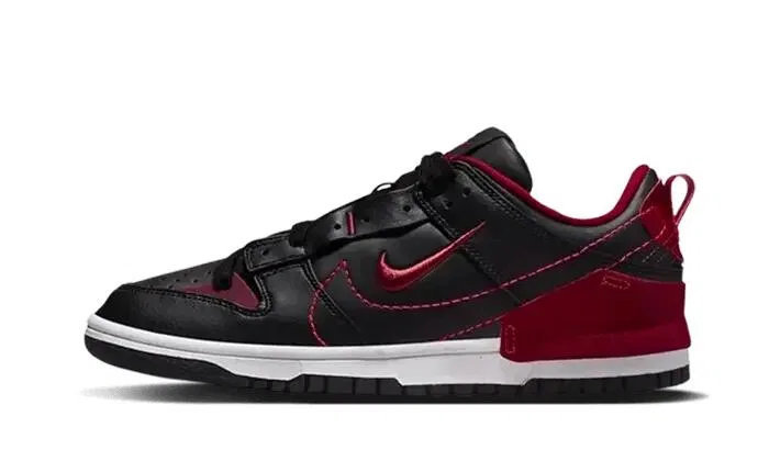 Детские кроссовки с темно-свекольными акцентами Dunk Low Disrupt 2 Nike, Schwarz Dark Beetroot