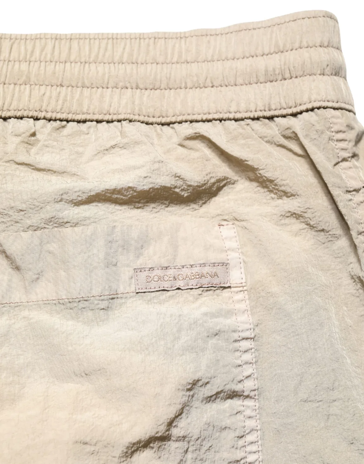 Мужские плавки-шорты с эластичным поясом Swim Shorts Dolce & Gabbana, Brown — фото 4