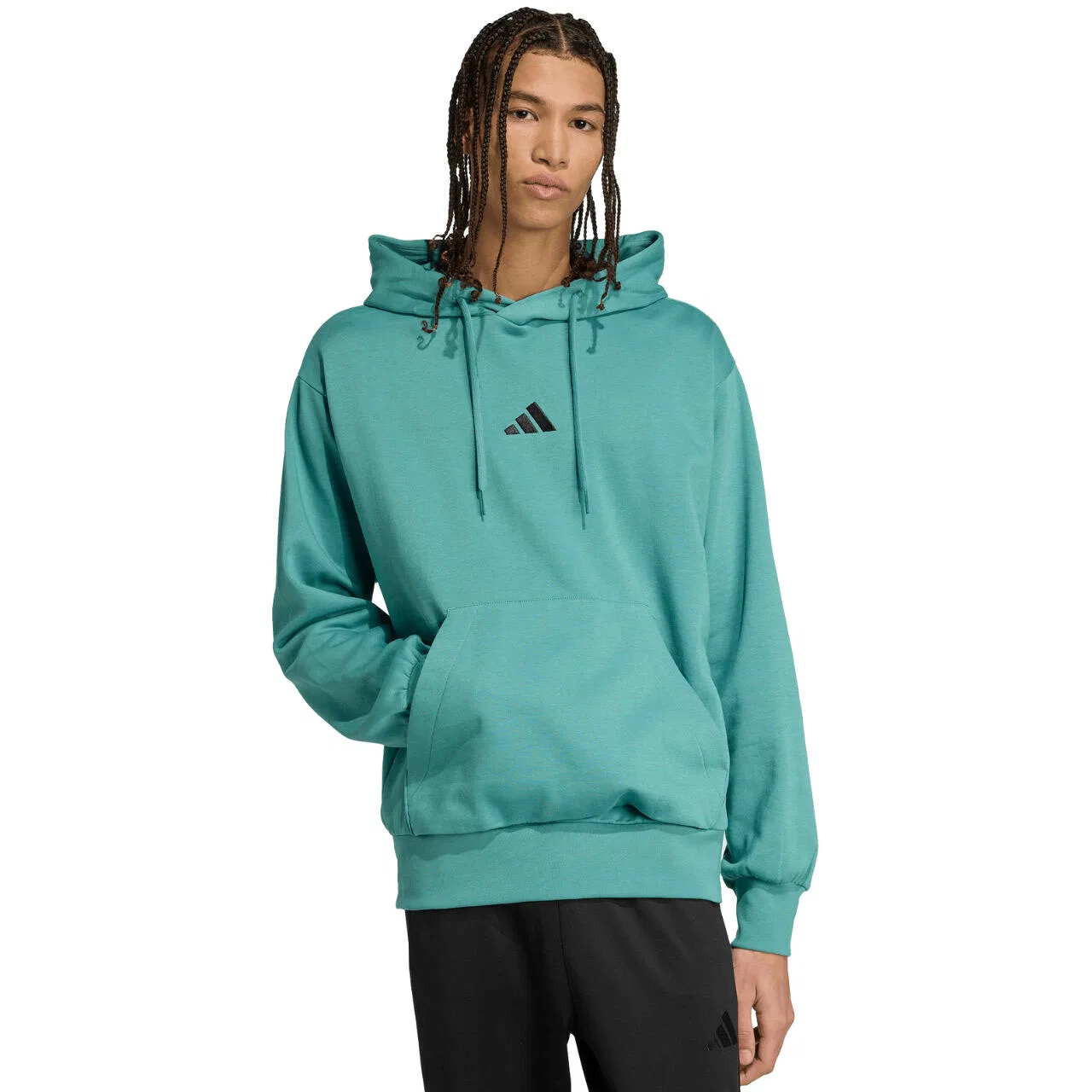 Мужское худи с капюшоном Feelcozy Fleece Adidas, Blaugrun — фото 2