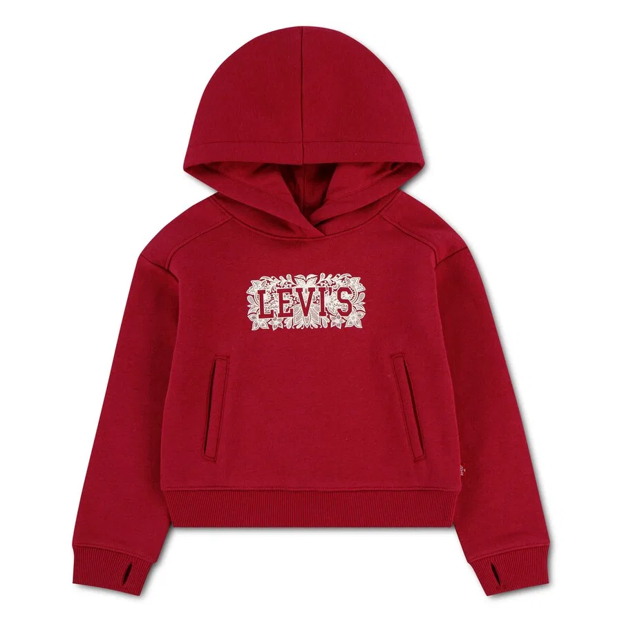 Детская толстовка Levi's Kids темно-красного цвета