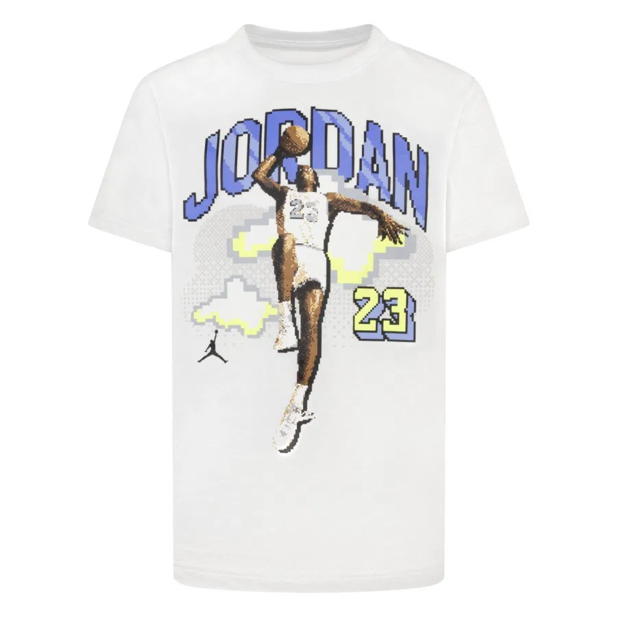 Детская футболка с принтом Jordan Jdb Customızed Aır Dıgı Tee Nike, Черный