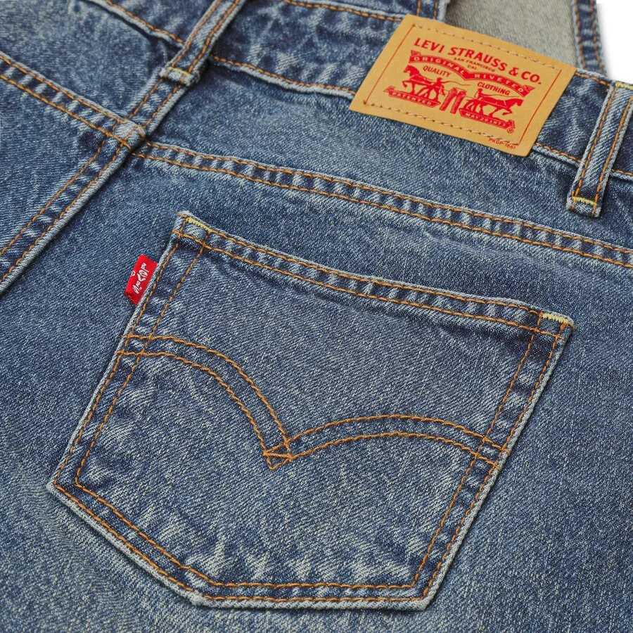 Детский комбинезон Levi's Kids стандартного размера, синие джинсовые — фото 4