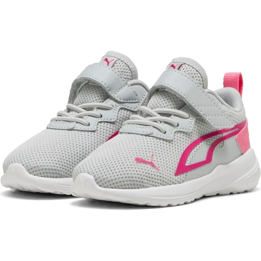 Кроссовки детские с липучками All-Day Active AC+ Inf Puma, Серо-розовый — фото 3