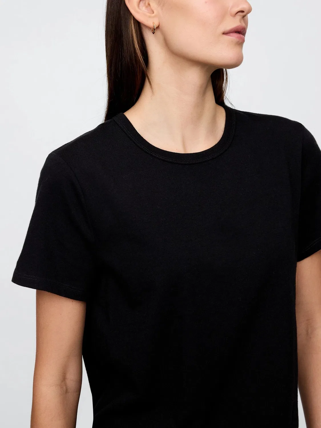 Футболка с круглым вырезом Favorite Crew Neck Gap, черный — фото 4