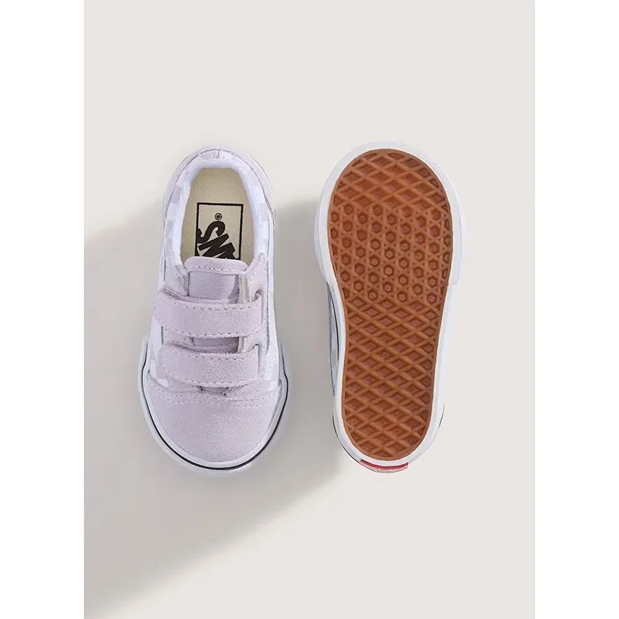 Детские кроссовки с закрытым носком Vans Old Skool V, Сиреневый — фото 3