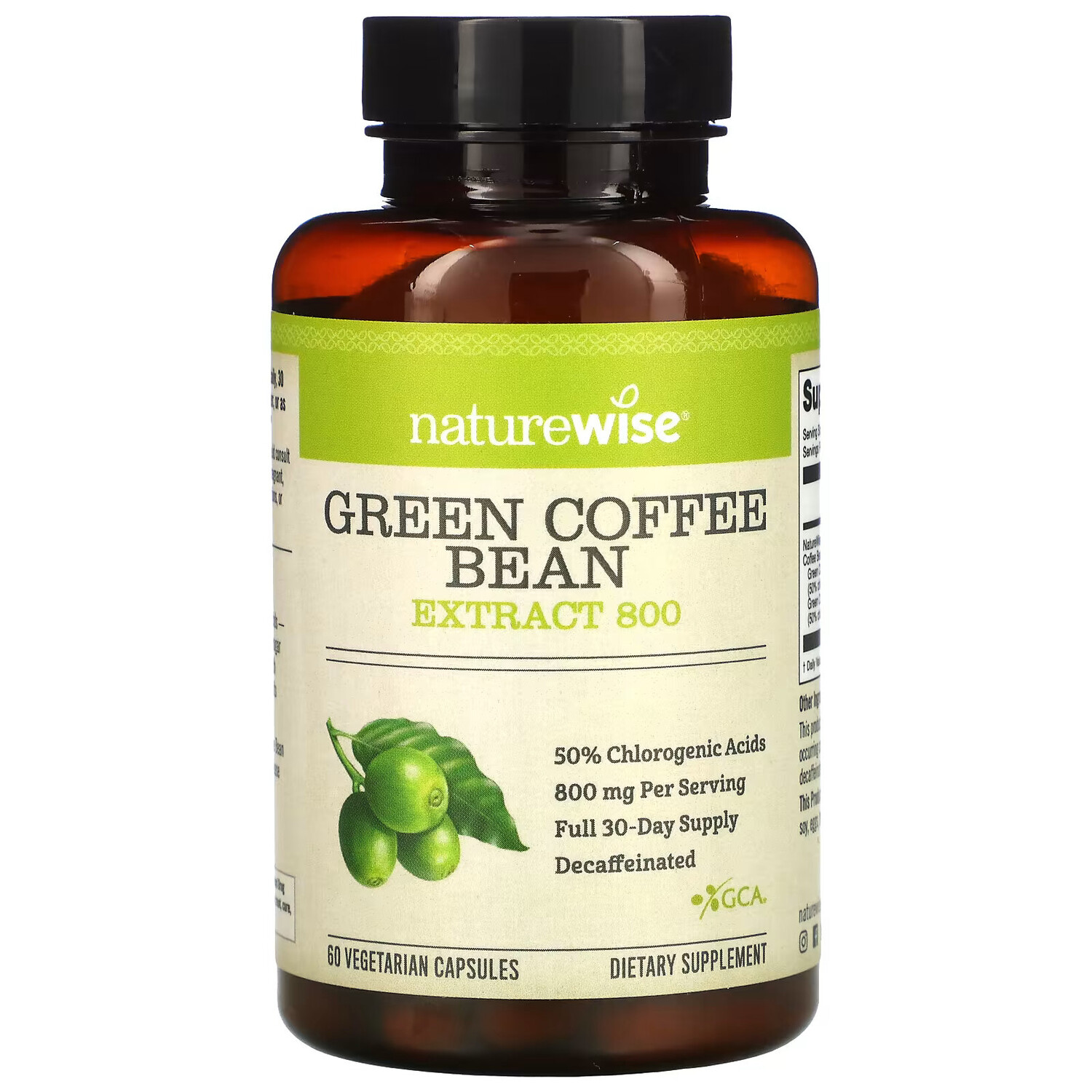 

NatureWise, Экстракт зеленых кофейных зерен, 800 мг, 60 вегетарианских капсул