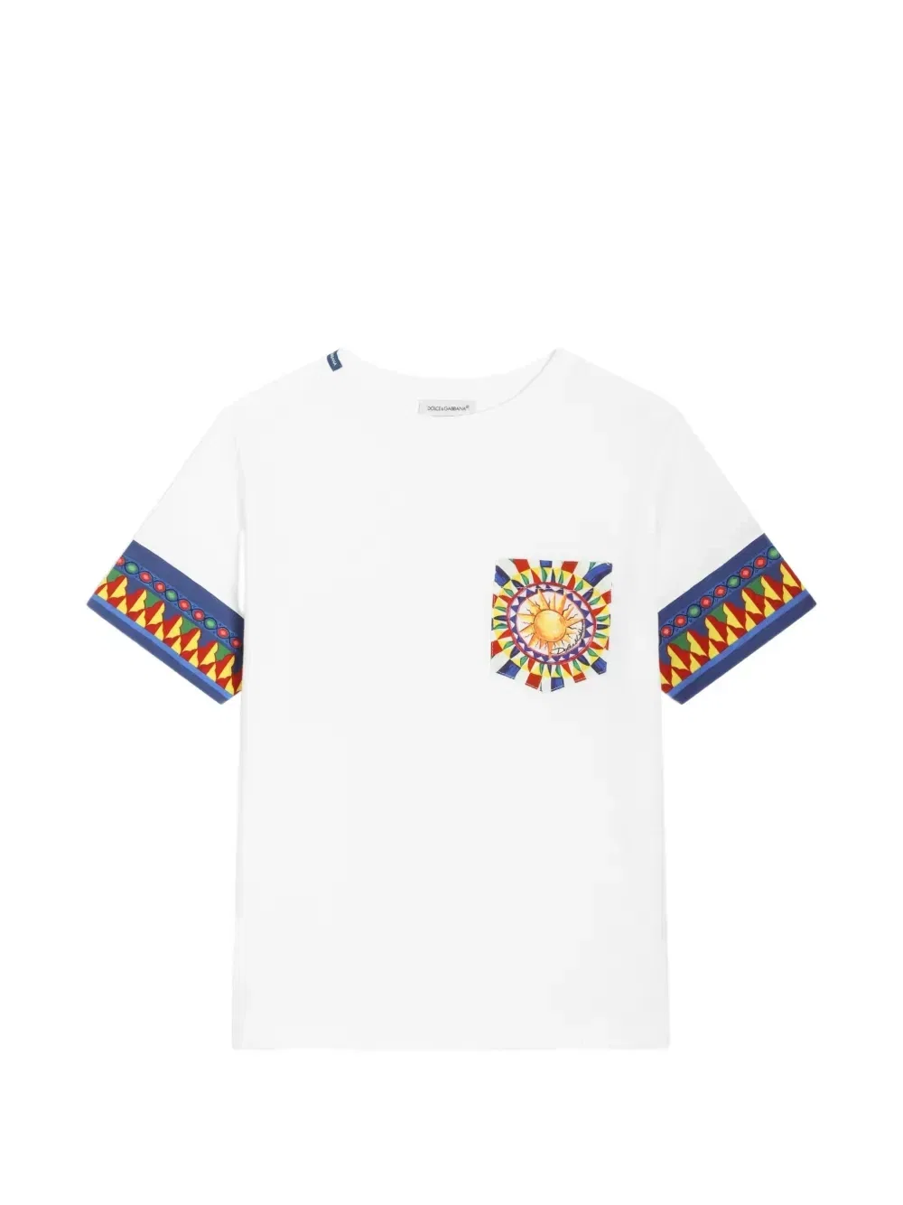 Футболка из джерси с принтом Carretto Dolce & Gabbana Kids, белый