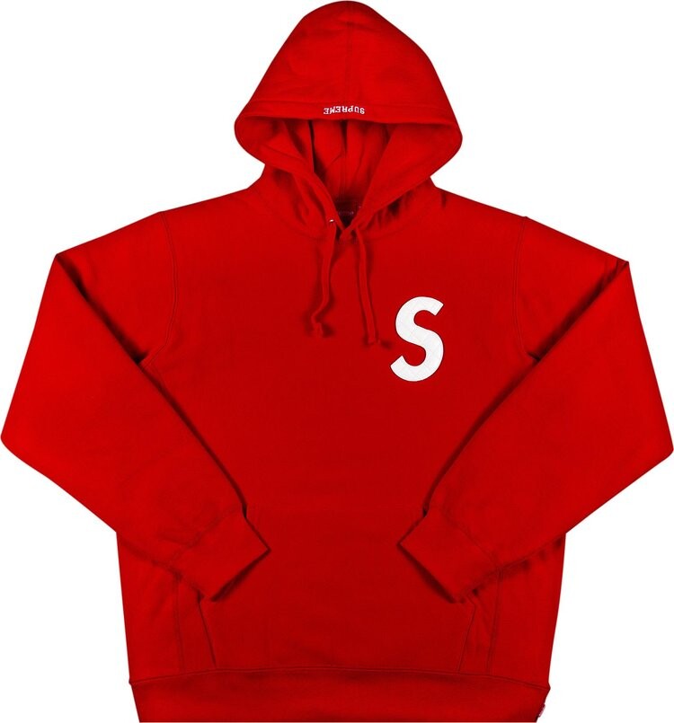 

Толстовка Supreme S Logo Hooded Sweatshirt 'Red', красный