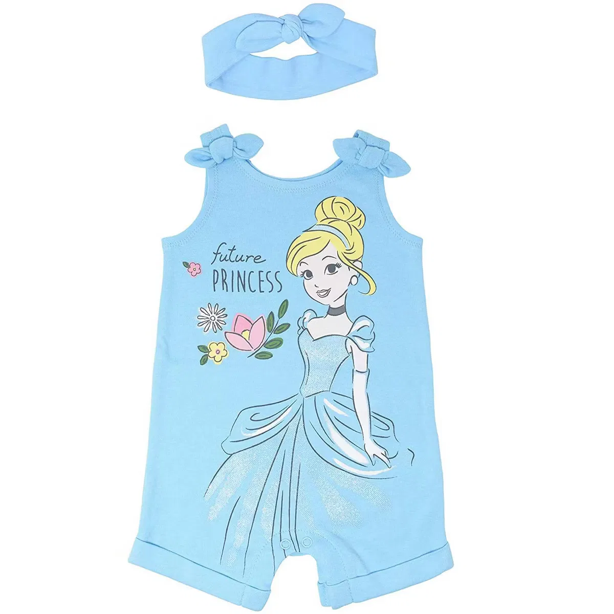 Боди-комбинезон с повязкой на голову Disney Princess Disney, Cinderella Light Blue
