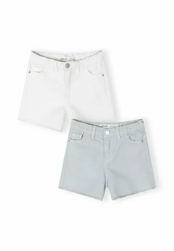 Шорты джинсовые 2 Pack with Raw Hem Minoti, White/Light Blue, белый/светло-голубой