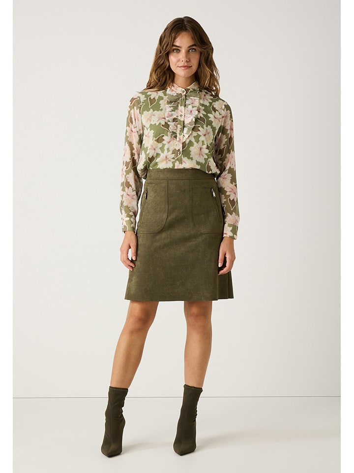 

More & More Блузка оливкового/кремового цвета