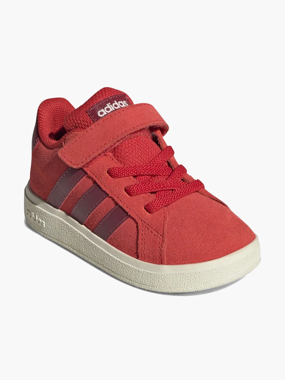 Детские кроссовки с липучками Adidas, красный — фото 4
