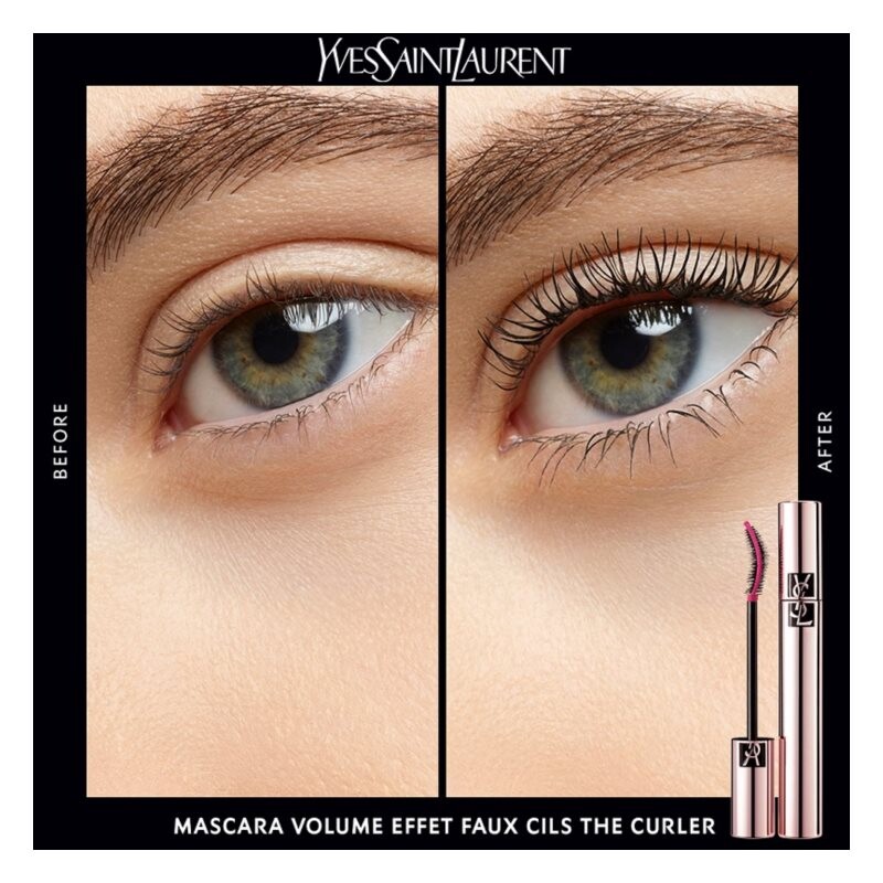 Объемная, удлиняющая и подкручивающая тушь Yves Saint Laurent Mascara Volume Effet Faux Cils The Curler, оттенок 1 Noir Insoumis / Rebellious Black 6,6 мл — фото 3