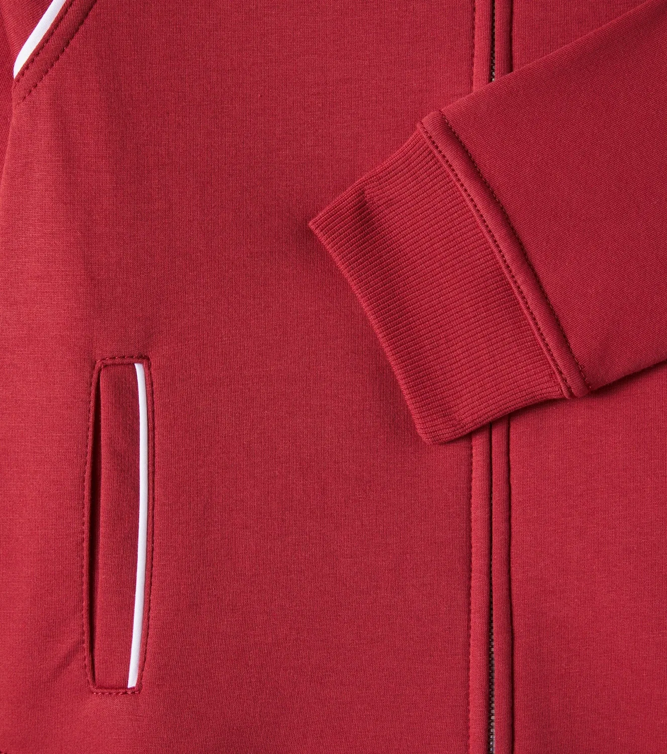 Спортивная куртка из хлопкового трикотажа Brunello Cucinelli Kids, красный — фото 2