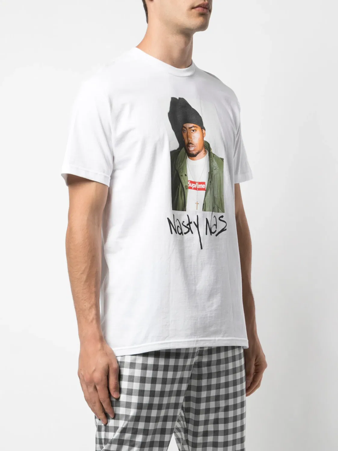 Supreme Футболка Nasty Nas белая — фото 3