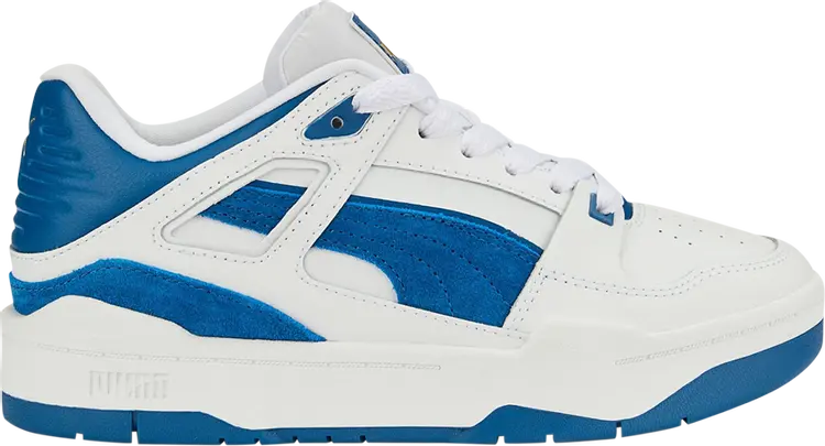 

Кроссовки Puma Slipstream Suede FS Big Kid White Lake Blue, белый