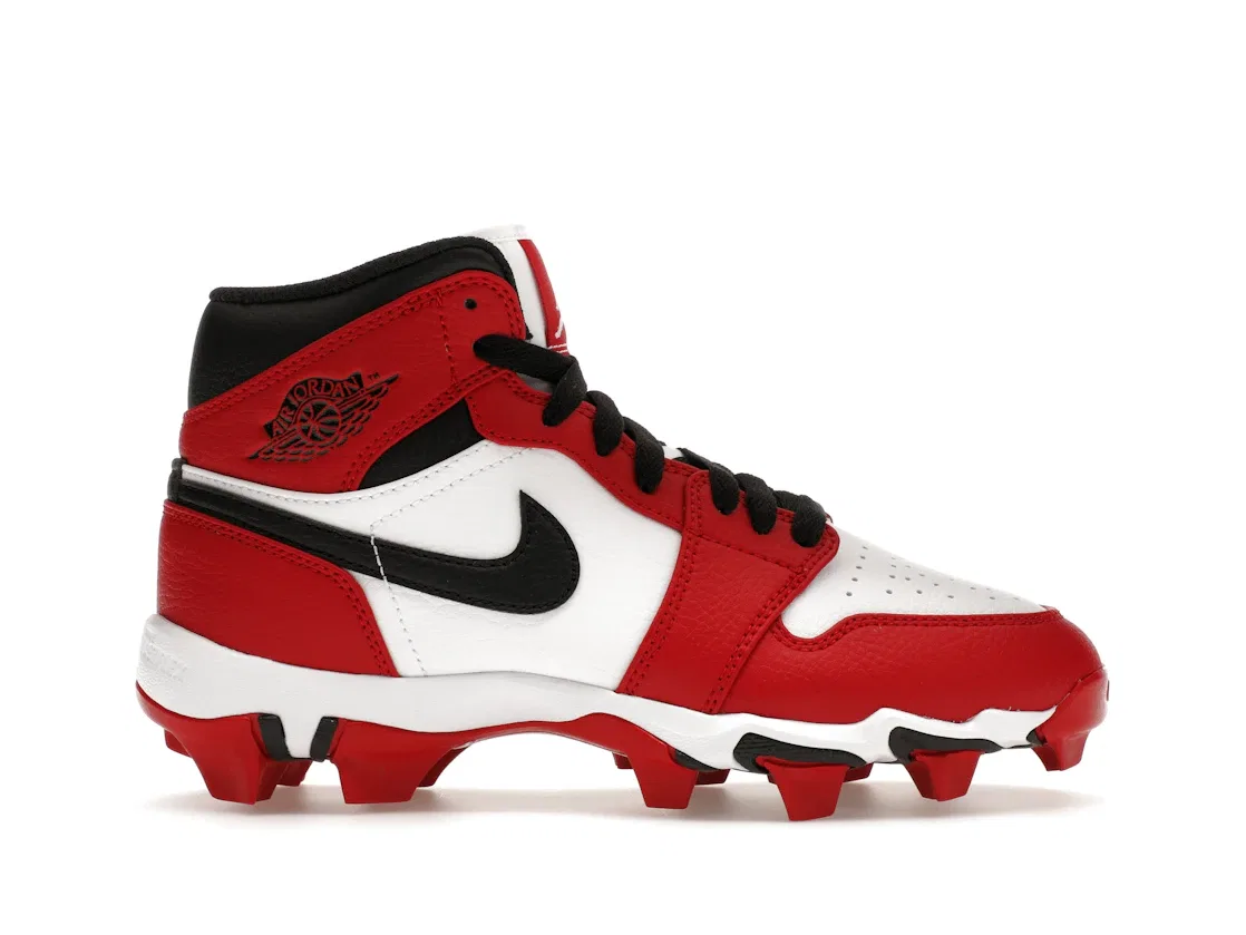 Детские бутсы Jordan 1 Mid Cleat Chicago White/Black/Gym Red