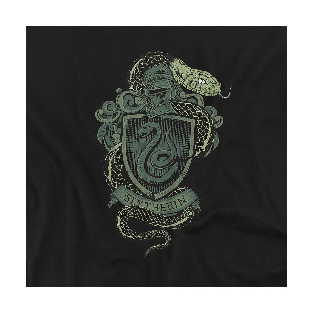 Детское боди с коротким рукавом Harry Potter Slytherin Snake Crest Infant Bodysuit, Black — фото 2
