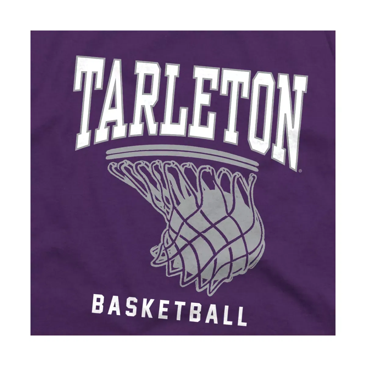 Детская футболка с принтом Tarleton State University Basketball Hoop Kids T-Shirt For Youth NCAA, Purple — фото 2