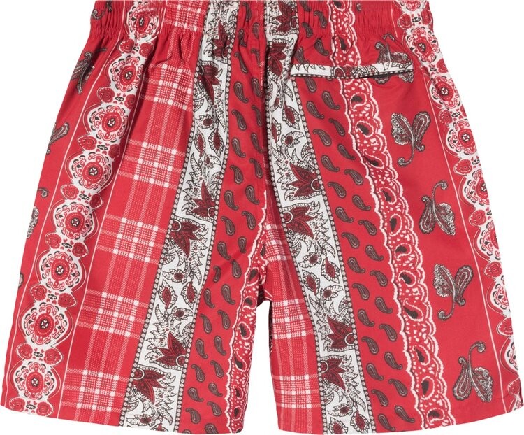 Шорты Stussy Paisley Plaid Stock Water Short 'Red', красный — фото 3