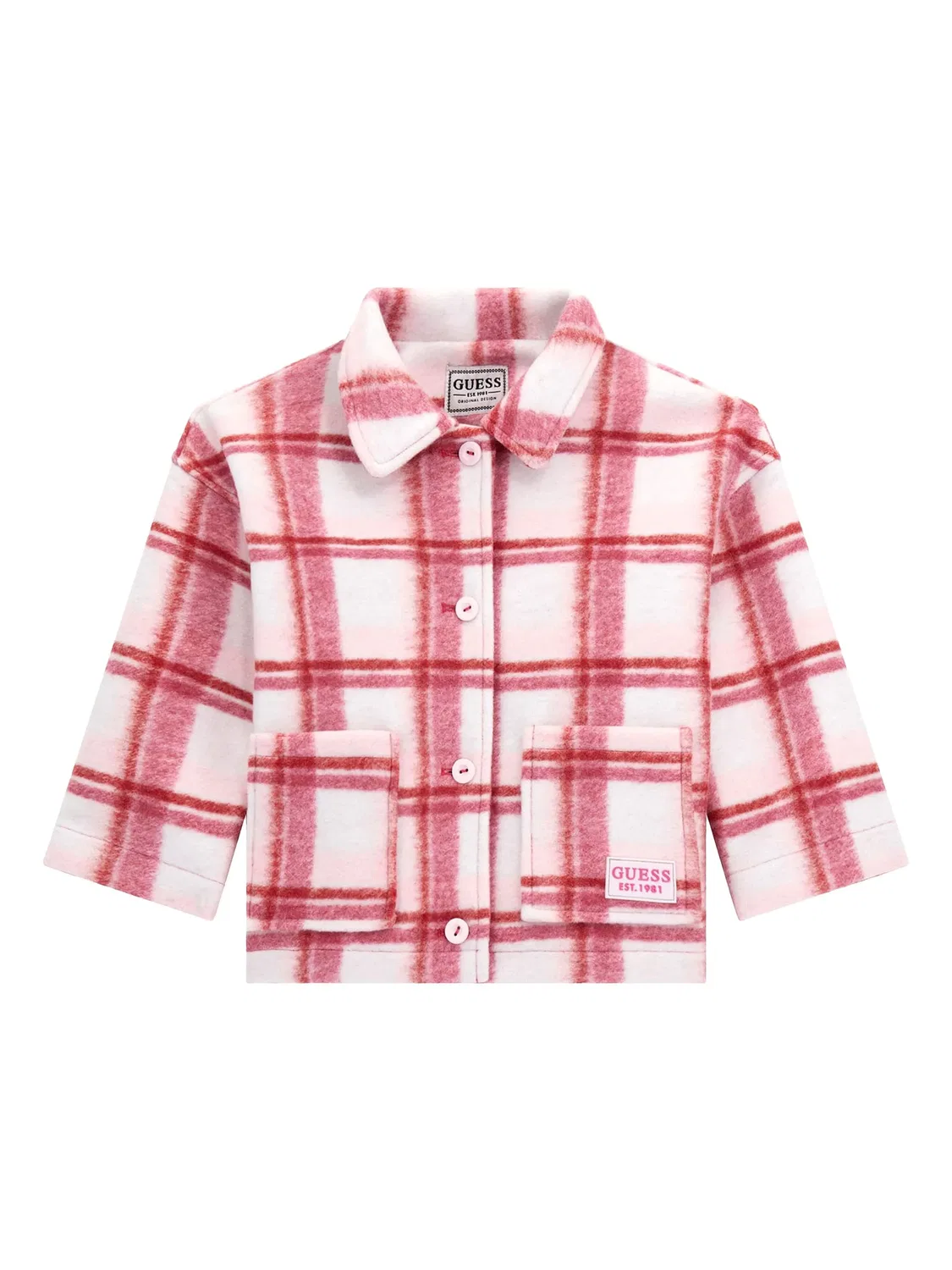 Куртка в клетку GUESS, розовый
