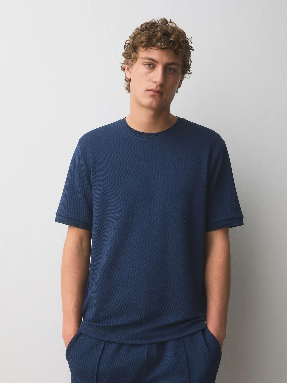 Футболка с текстурой, Navy Blue Next — фото 3
