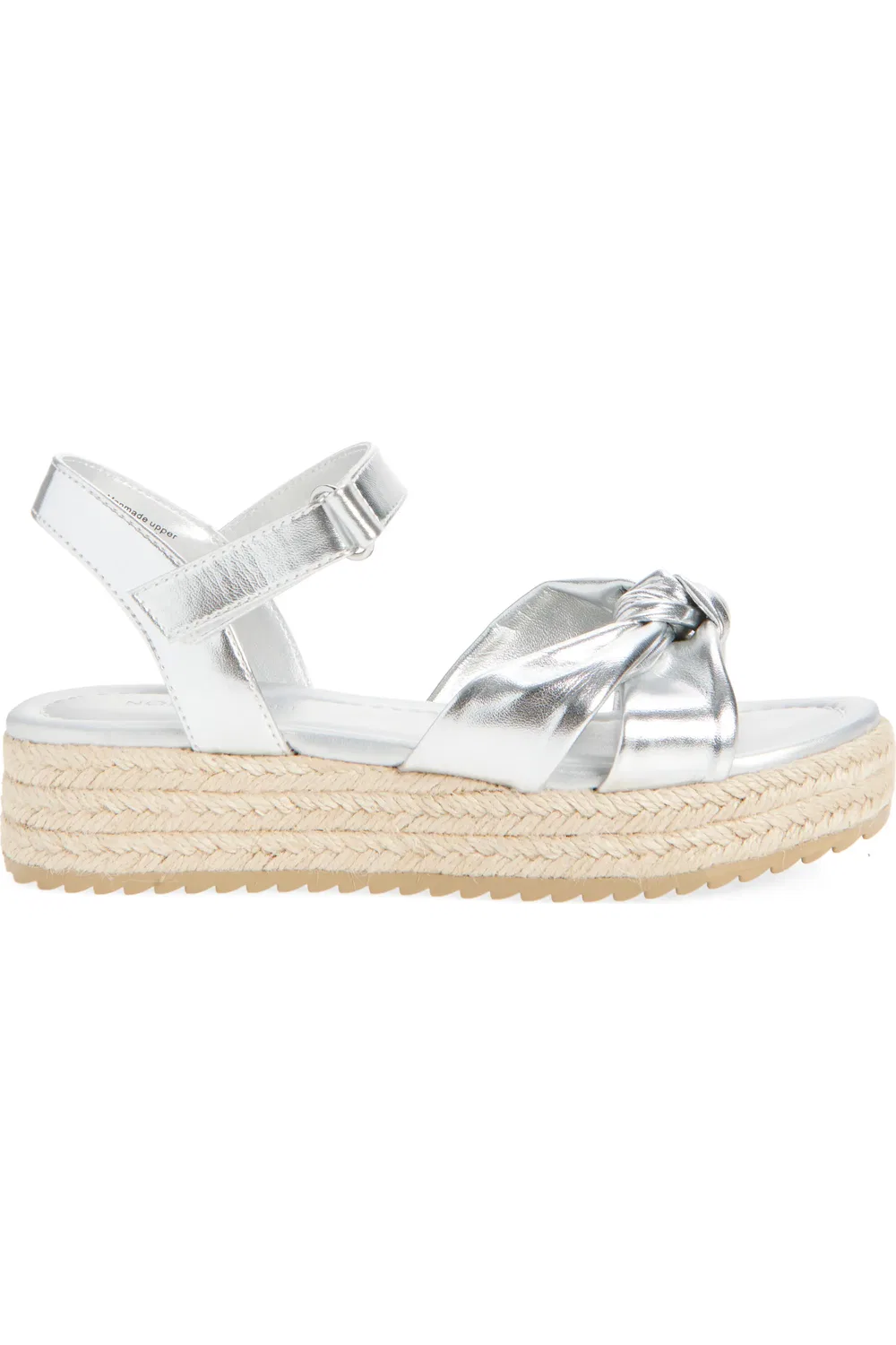 Детские сандалии-эспадрильи на танкетке Bren Nordstrom, Silver Metallic — фото 3