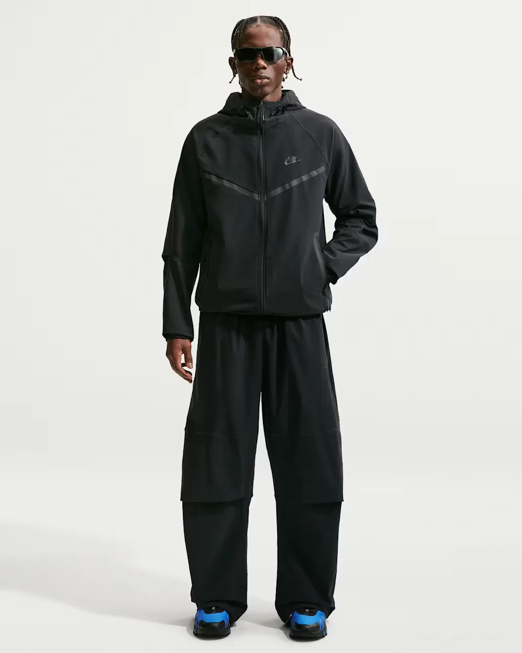 Мужская ветровка Dri-FIT Woven на молнии Nike Tech, Black/Black/Black — фото 4