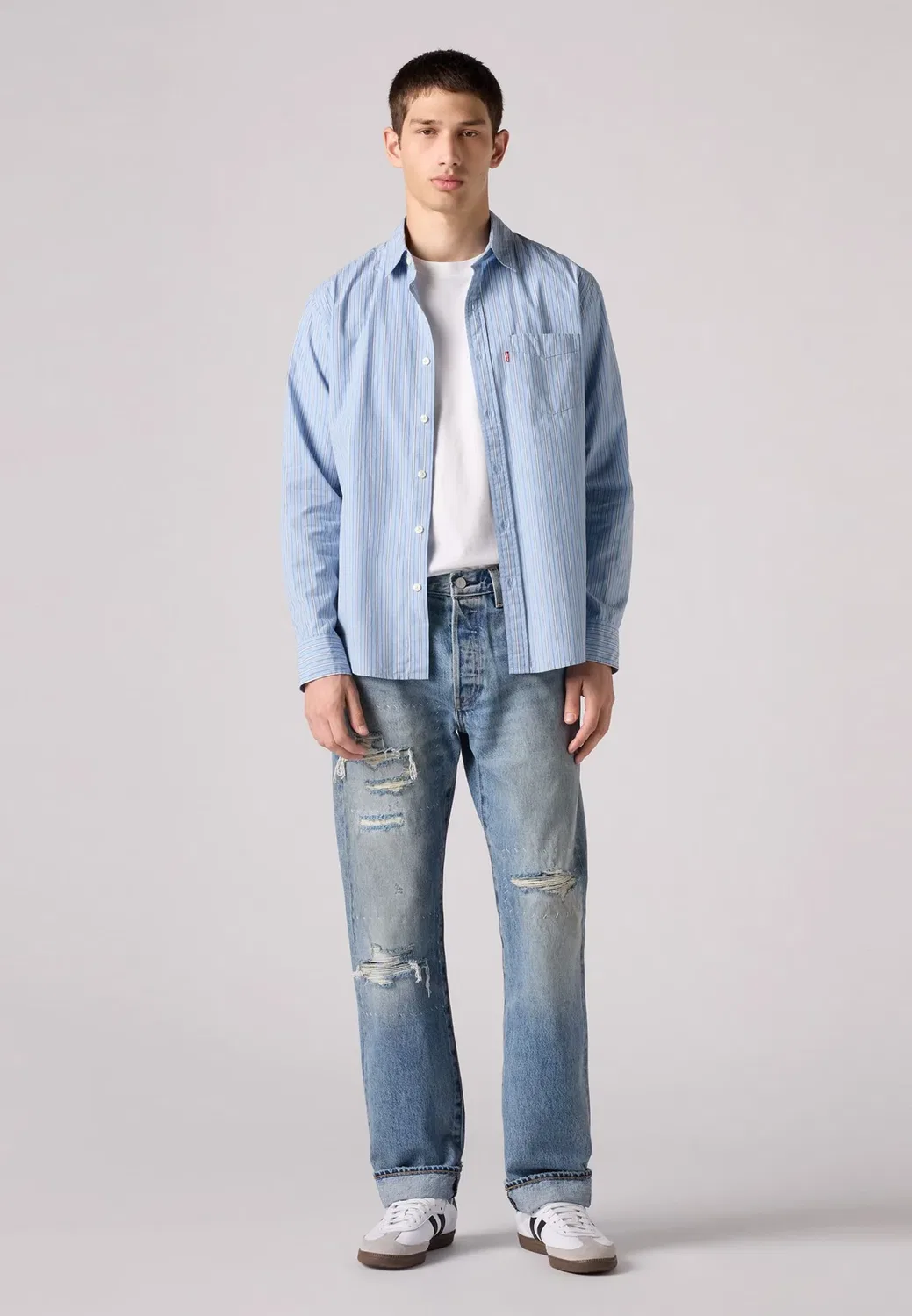 Оригинальные джинсы 501 прямого кроя Levi'S, Turquoise Rivet Dx Selvedge — фото 2