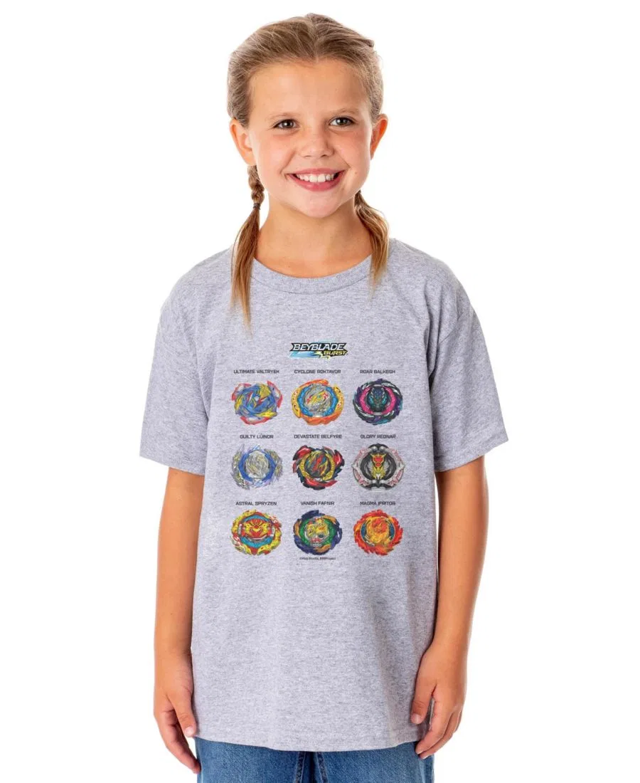 Футболка с принтом Battle Crewneck Beyblade, Grey — фото 2