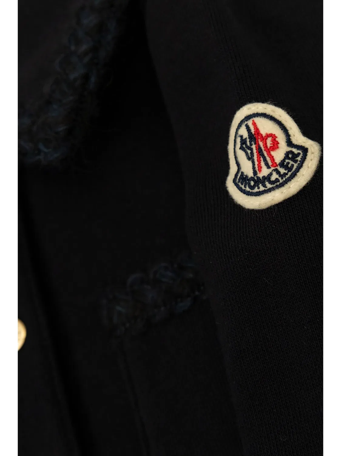Хлопковое платье для девочки Moncler, синий — фото 3