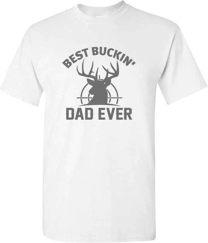 Футболка с принтом Best Buckin' Dad Ever Pro Hunting, White