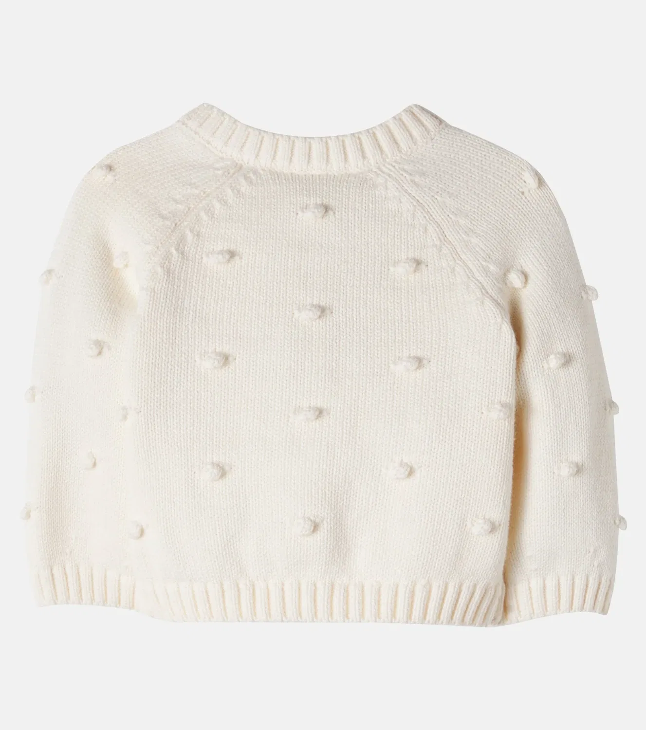 Кардиган хлопковый с шерстью Stella Mccartney Kids, белый — фото 3