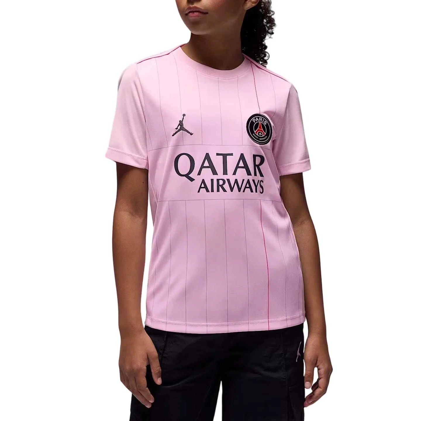 Детская футболка с круглым вырезом Pink Foam/Granular Gray/Dark Black Jordan
