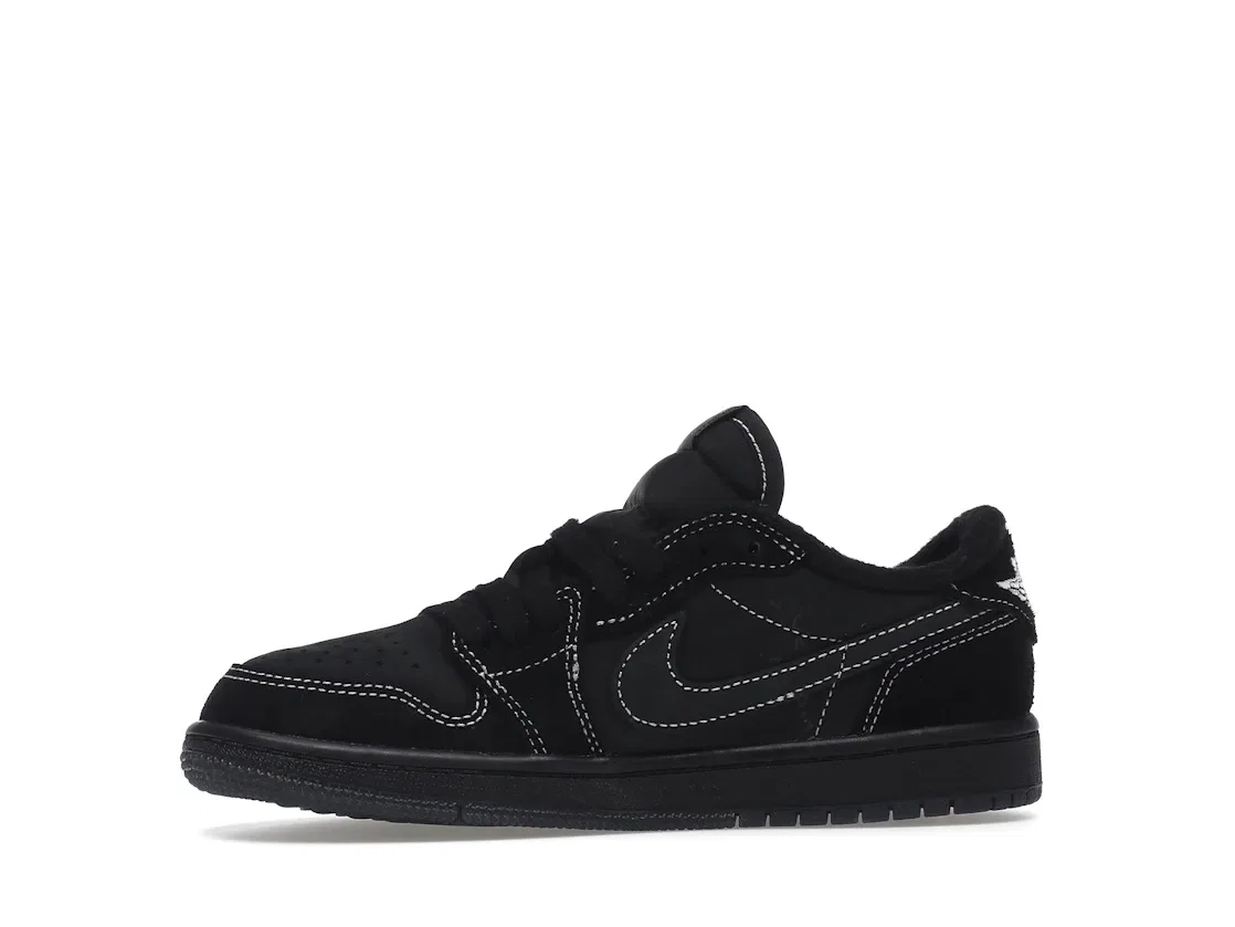 Детские кроссовки lifestyle с принтом Jordan 1 Retro Low OG SP Travis Scott Black Phantom, Black/Phantom/Ale Brown/Racer Blue/Team Orange — фото 3