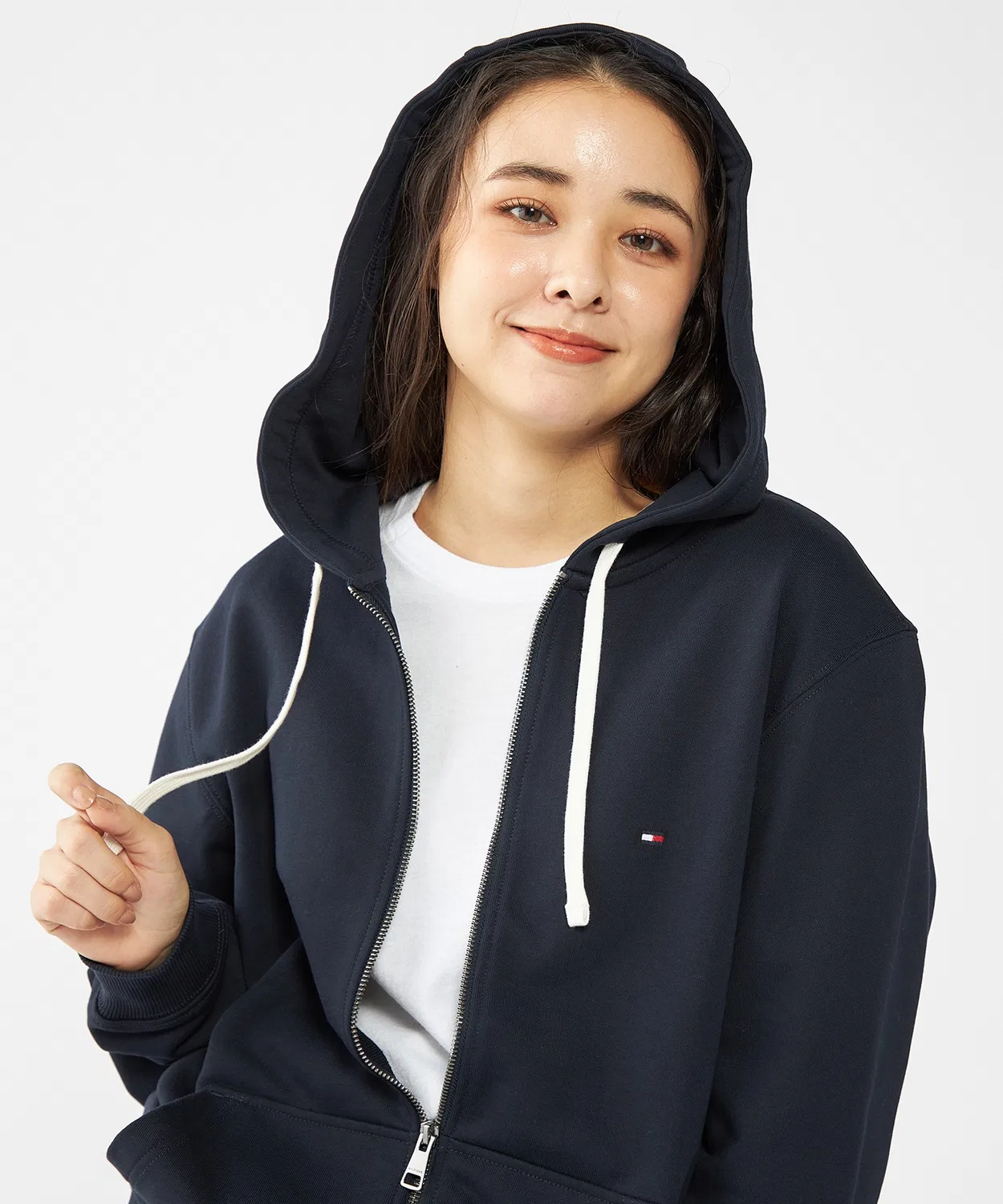 Мужское худи с длинным рукавомEssential Terry Zip-Up TOMMY HILFIGER, Navy