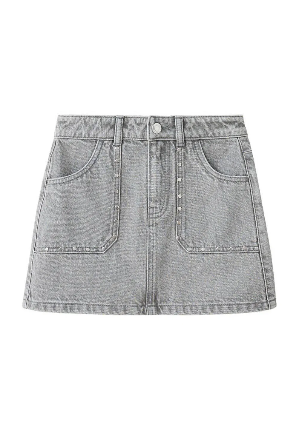 Детская юбка А-силуэта Mango Kids, Grey Denim