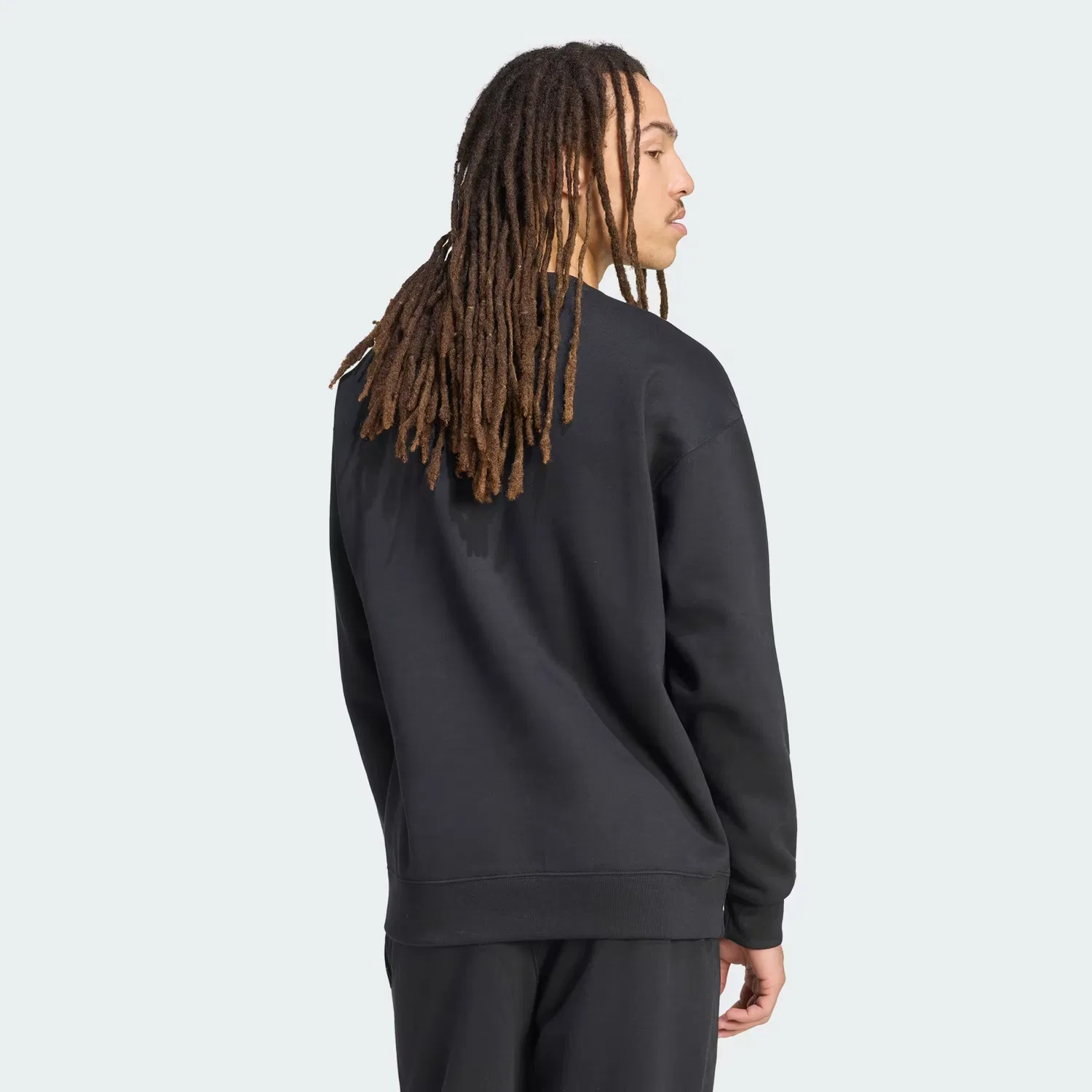 Мужской свитшот свободного кроя Trefoil Essentials Loose Crew Adidas Originals, черный — фото 2