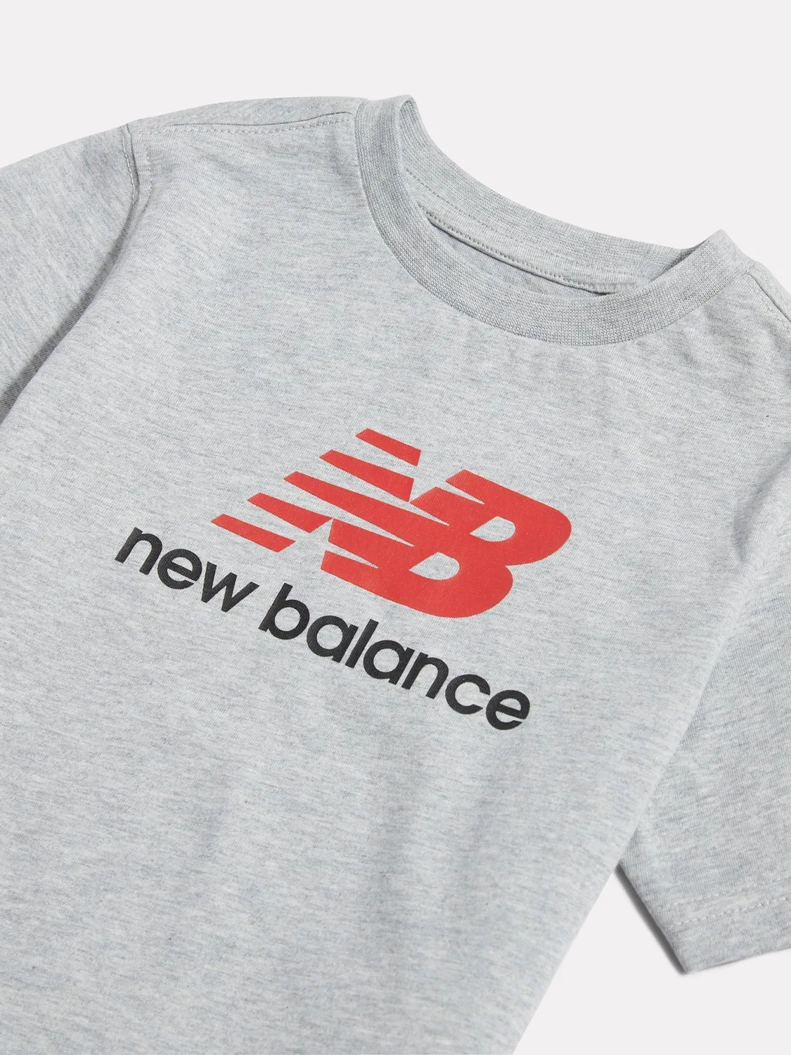 Футболка с логотипом Stacked Logo New Balance, серый — фото 3
