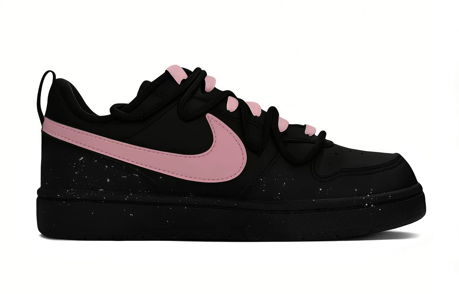 Детские кеды Nike Court Borough Dark Night Pink Star, Черный — фото 3