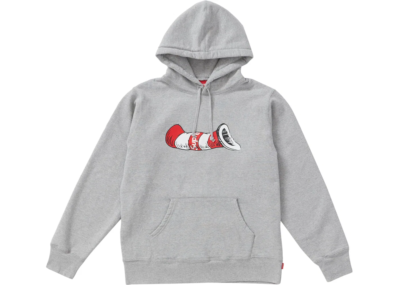 Мужской худи с принтом Cat in the Hat Supreme, Heather Grey